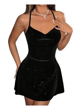 Women's Sequin Cocktail Party Mini Dress